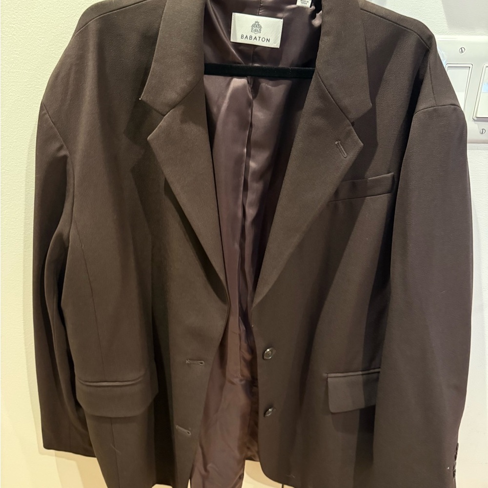 Babaton Aritzia chocolate brown Blazer - Classic Two-Button Jacket